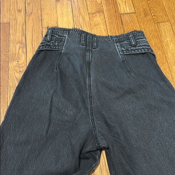 Retrofete Miriam pant jogger high waist denim onyx balloon fit distressed 28 - Picture 10 of 13